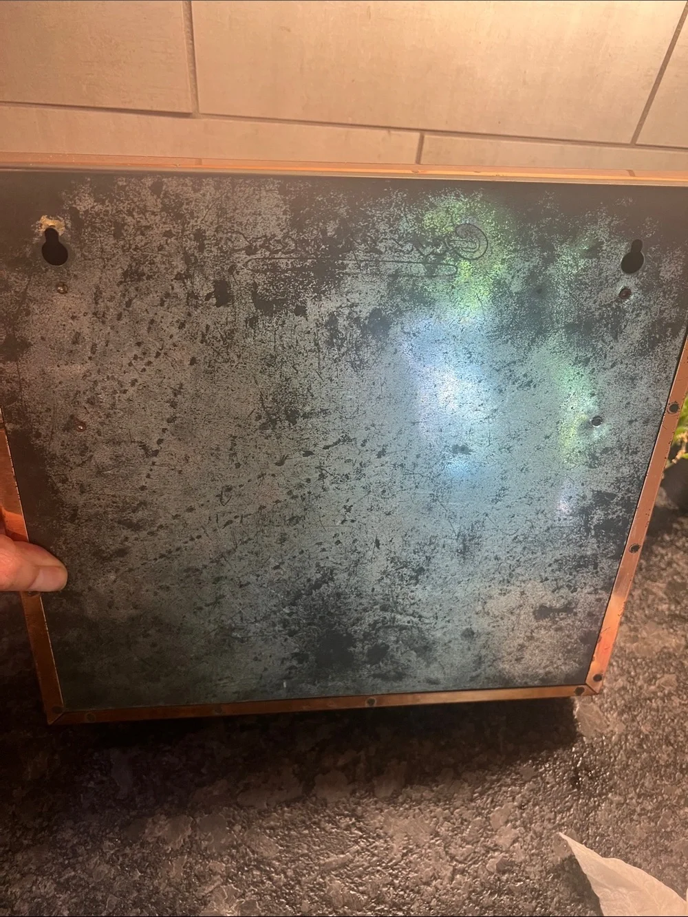Vintage Copper Foil, Wax Paper and Paper Towel Dispenser. Can be wall mounted